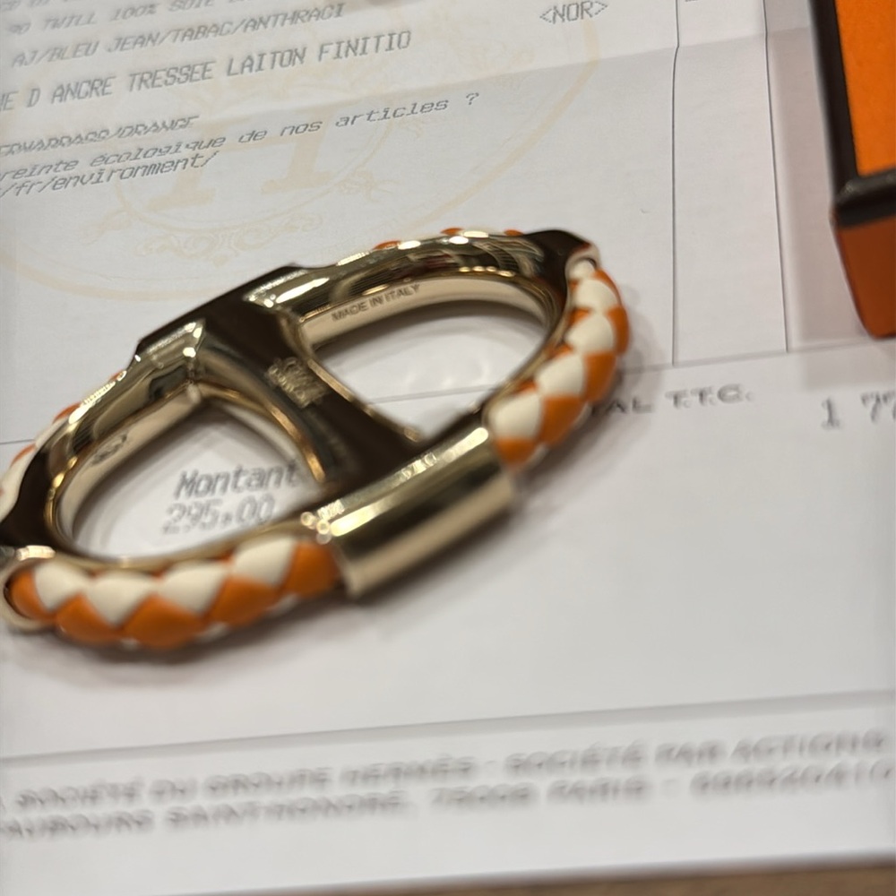 HERMES Chaine d'Ancre Tressee scarf 90 ring - Picture 4 of 4